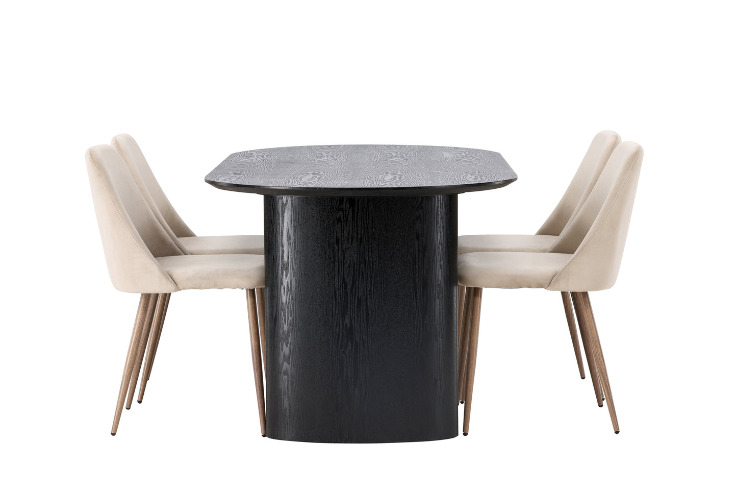 Isolde Matbord med Night Stolarna – Bord: 75x180x90 Stol: 56x87x49