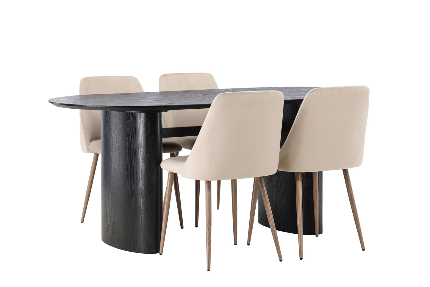 Isolde Matbord med Night Stolarna – Bord: 75x180x90 Stol: 56x87x49