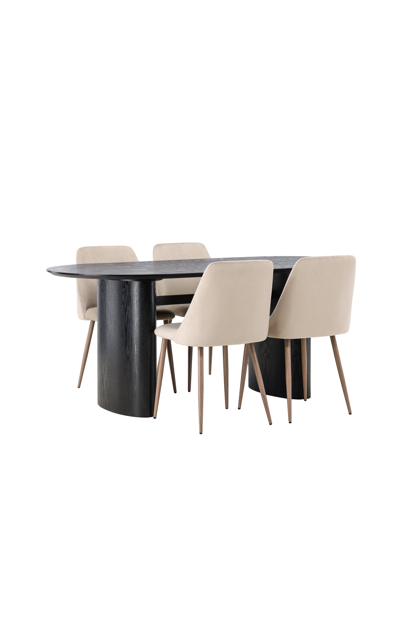 Isolde Matbord med Night Stolarna – Bord: 75x180x90 Stol: 56x87x49