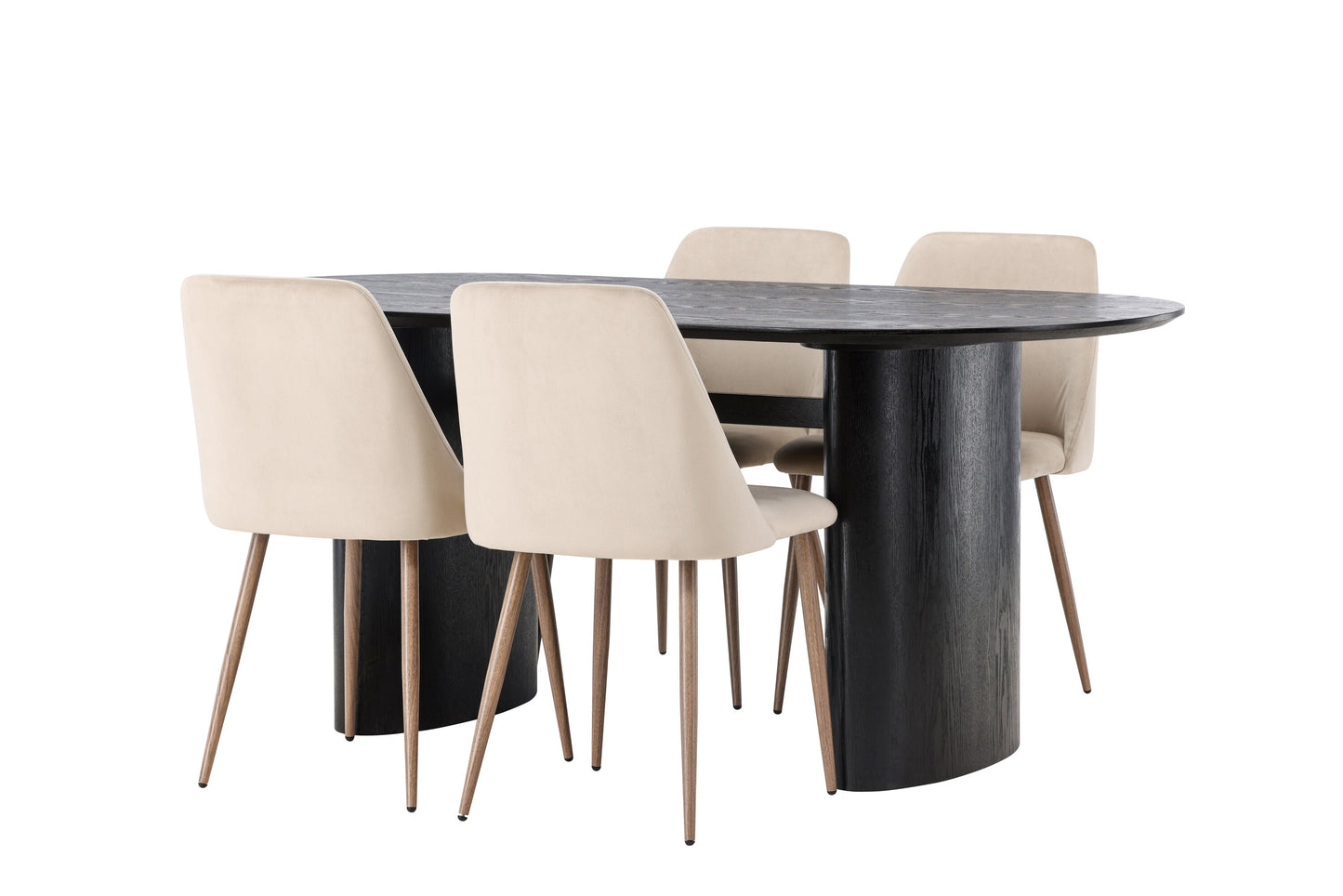 Isolde Matbord med Night Stolarna – Bord: 75x180x90 Stol: 56x87x49