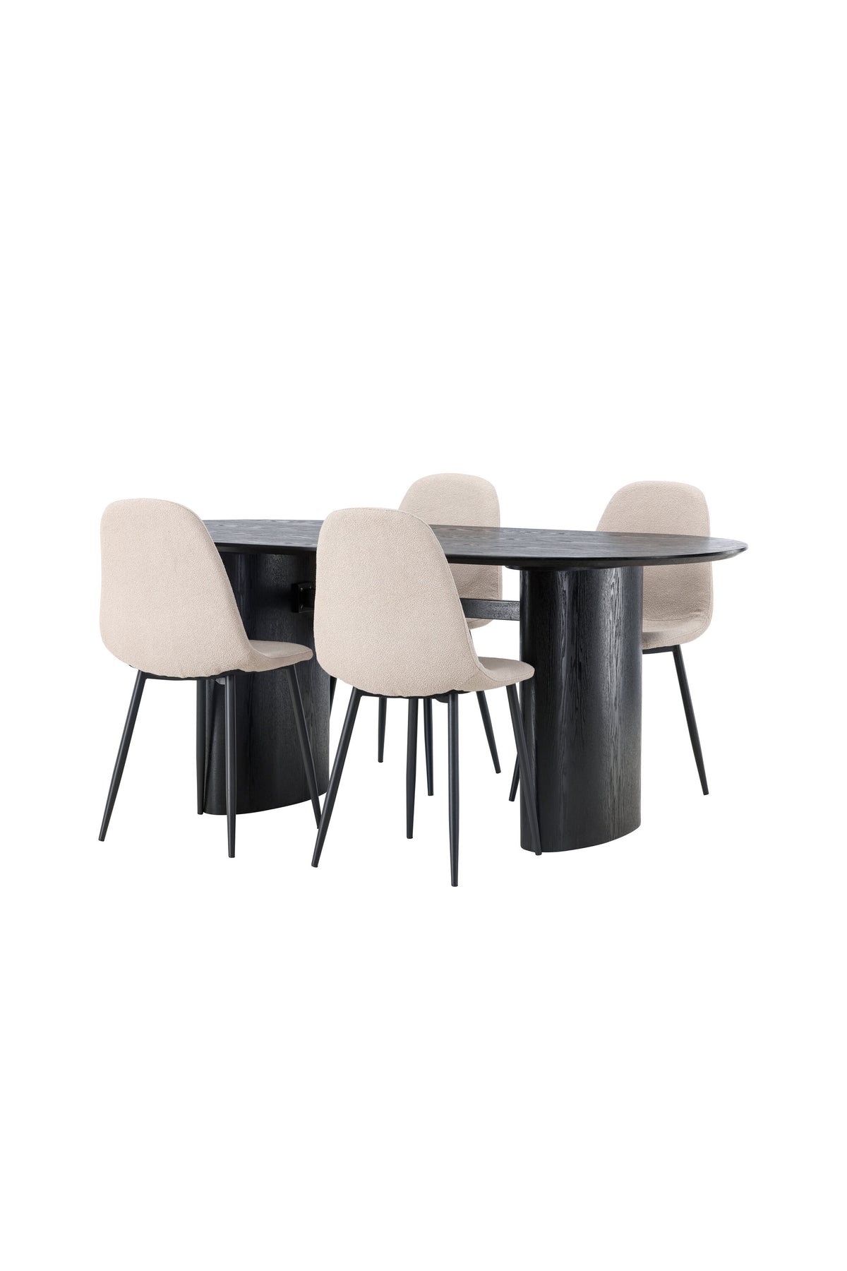 Isolde Matbord med Polar Stolarna – Bord: 75x180x90 Stol: 52x90x45