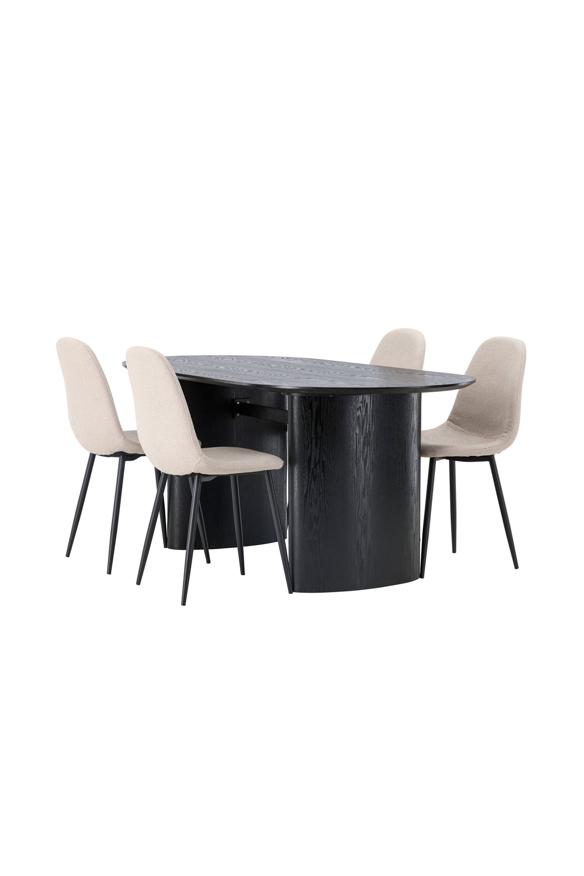 Isolde Matbord med Polar Stolarna – Bord: 75x180x90 Stol: 52x90x45