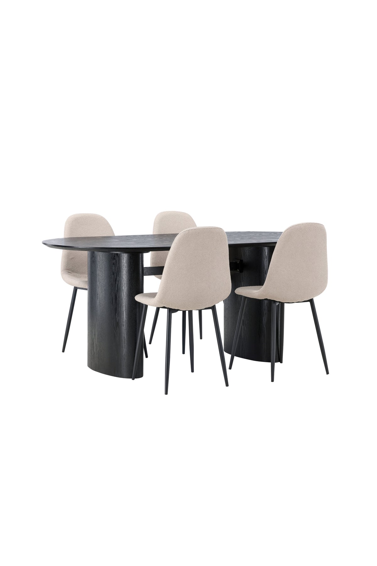 Isolde Matbord med Polar Stolarna – Bord: 75x180x90 Stol: 52x90x45