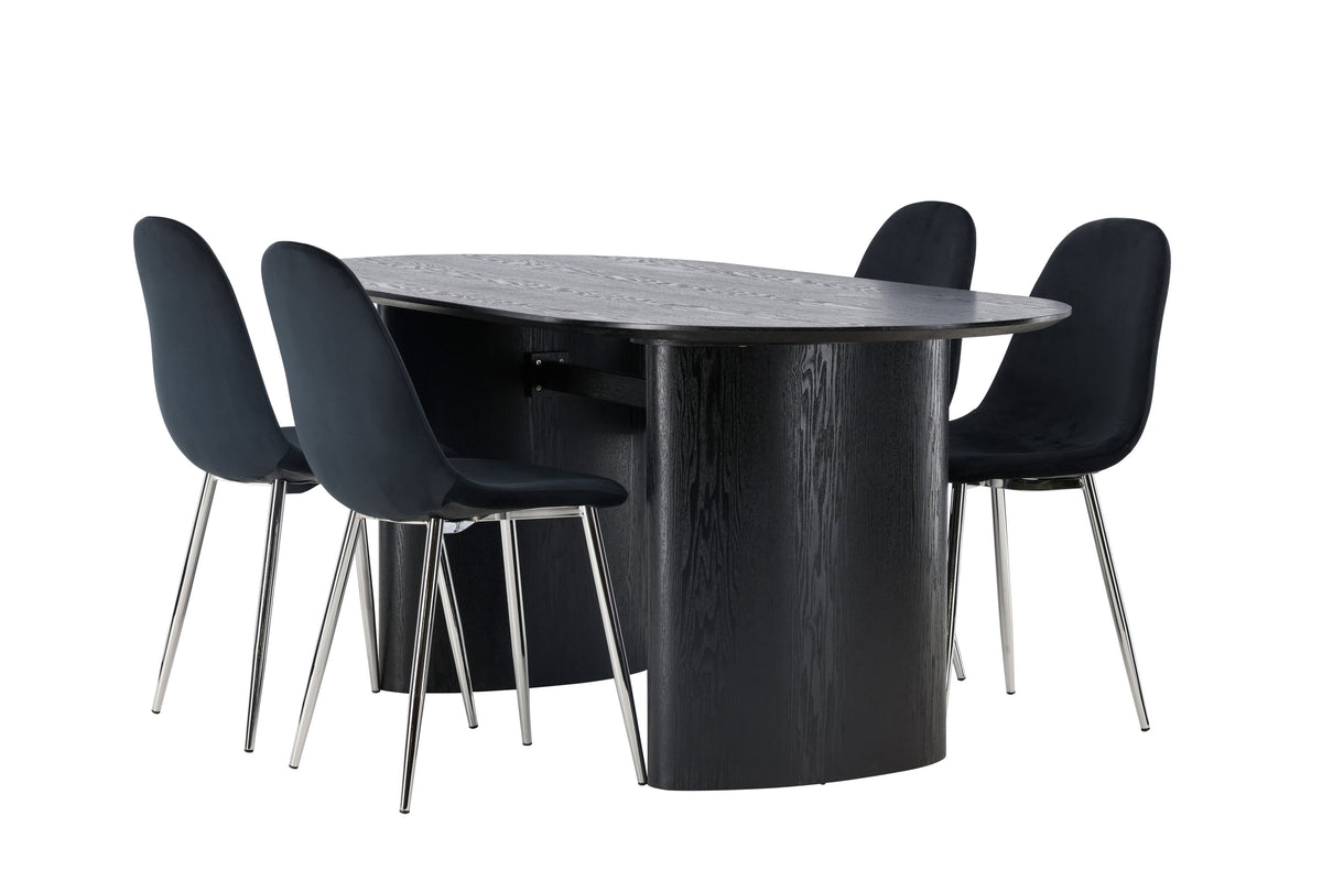 Isolde Matbord med Polar Stolarna – Bord: 75x180x90 Stol: 52x90x45