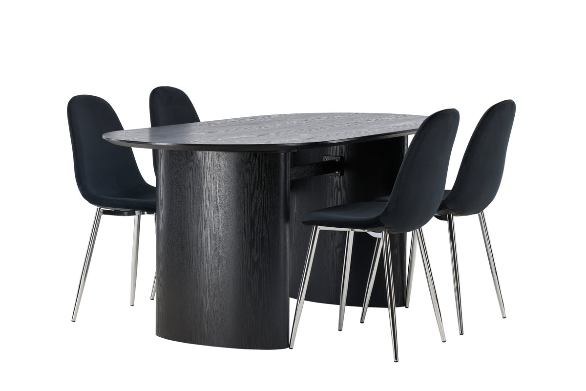 Isolde Matbord med Polar Stolarna – Bord: 75x180x90 Stol: 52x90x45