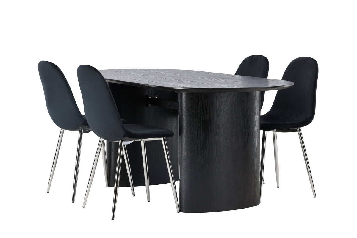 Isolde Matbord med Polar Stolarna – Bord: 75x180x90 Stol: 52x90x45