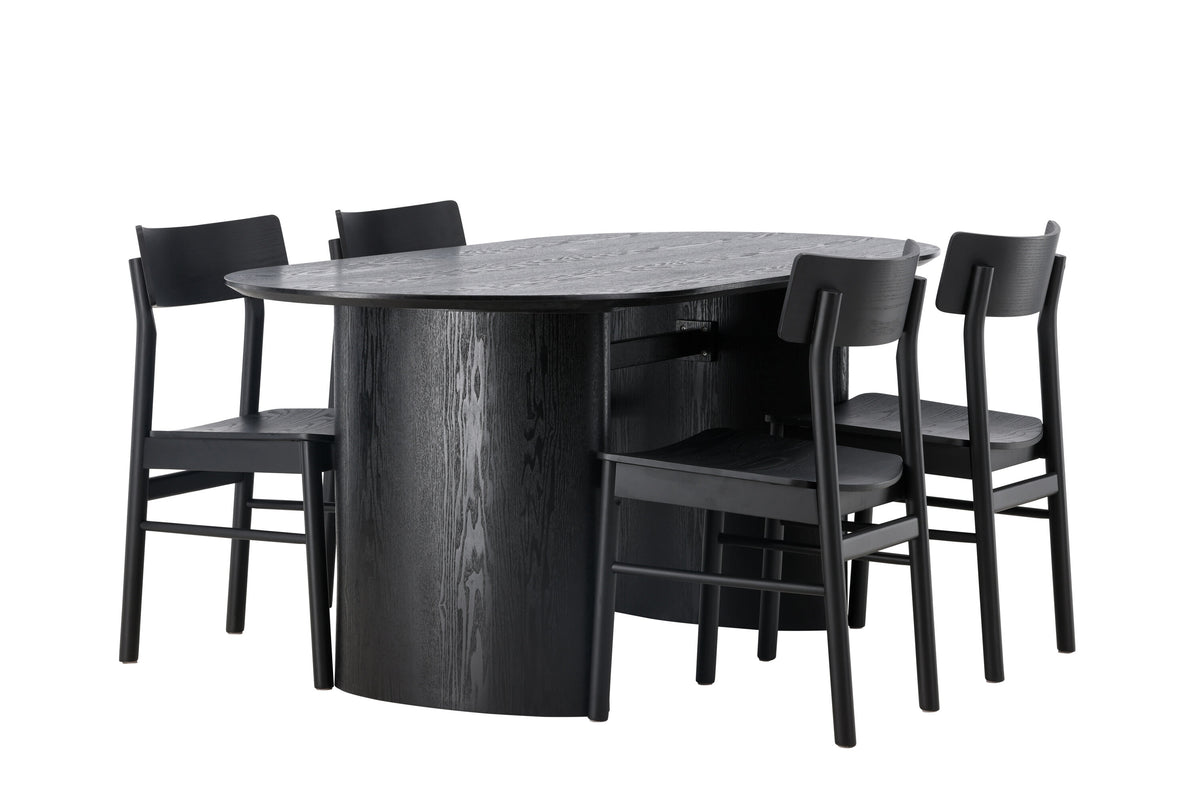 Isolde Matbord med Montros Stolarna