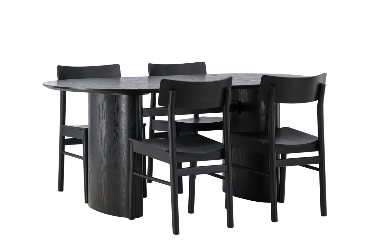 Isolde Matbord med Montros Stolarna