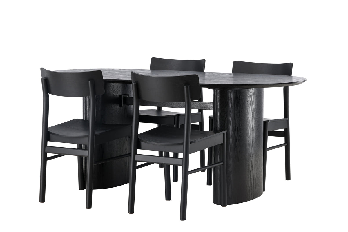 Isolde Matbord med Montros Stolarna