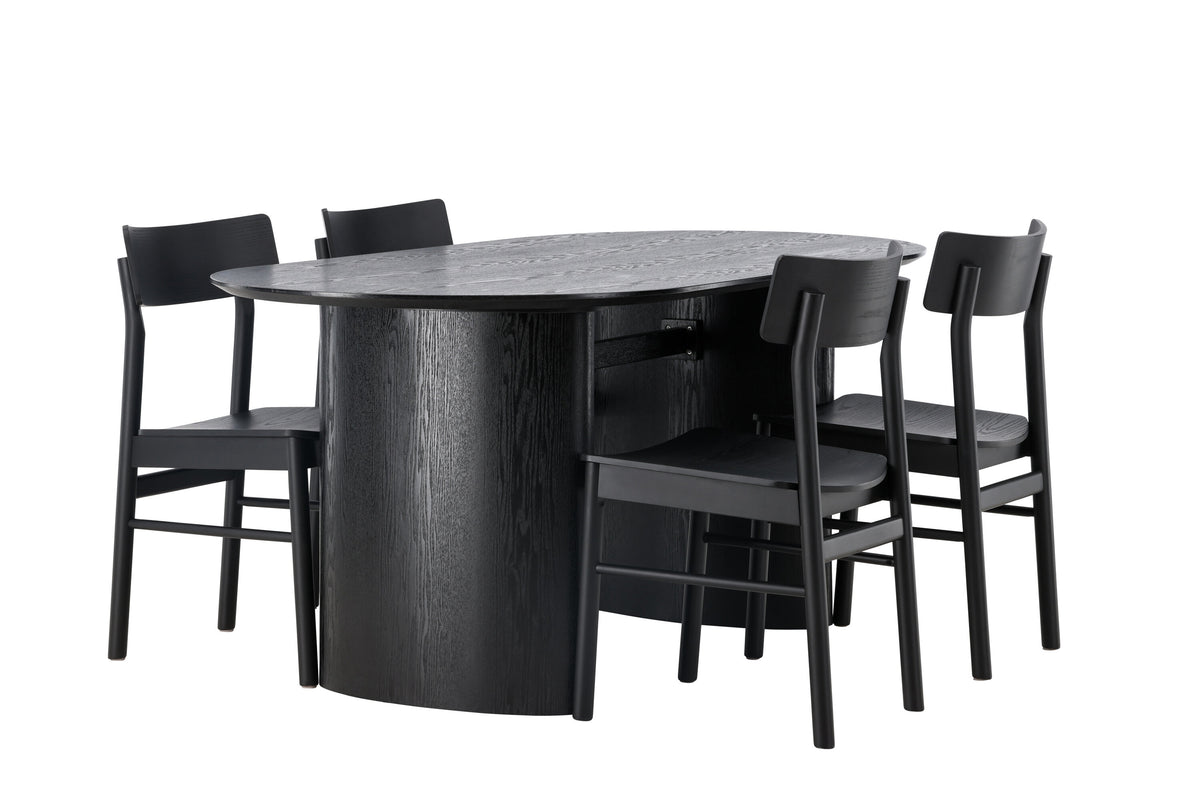 Isolde Matbord med Montros Stolarna