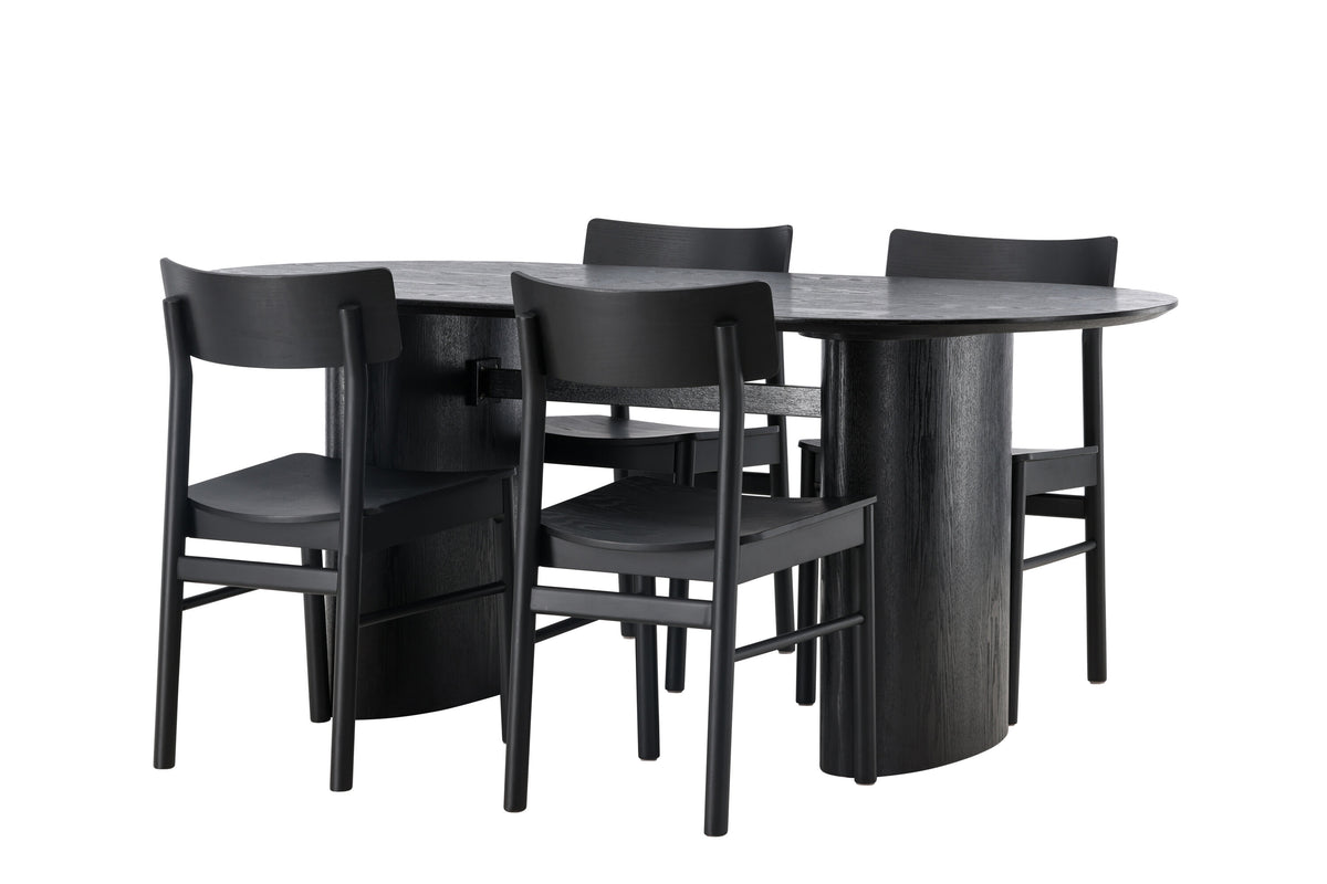 Isolde Matbord med Montros Stolarna