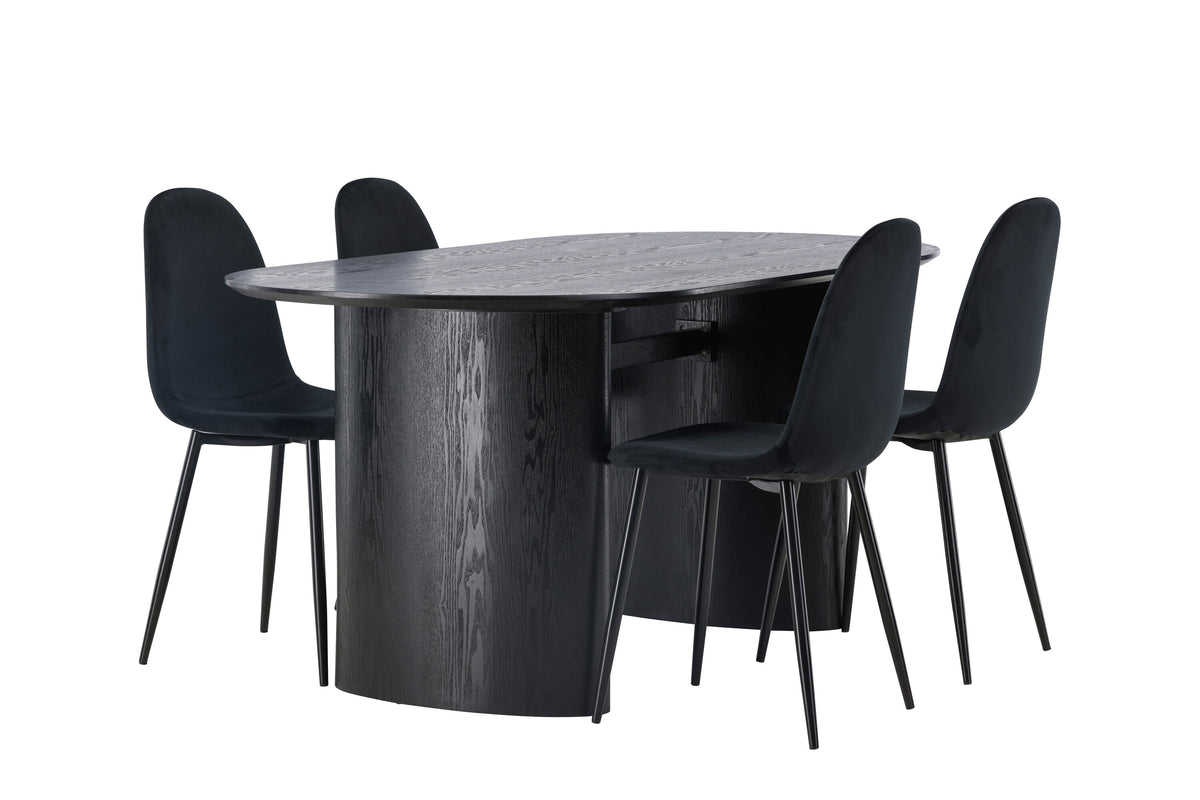 Isolde Matbord med Polar Stolarna – Bord: 75x180x90 Stol: 53,3x88x44