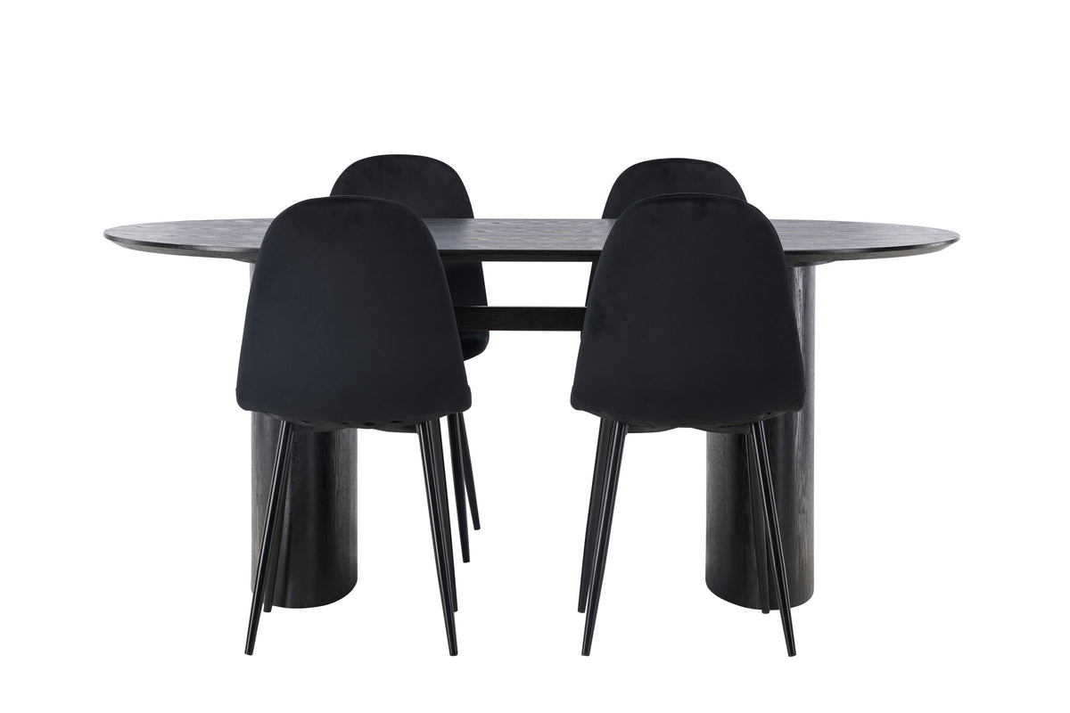 Isolde Matbord med Polar Stolarna – Bord: 75x180x90 Stol: 53,3x88x44
