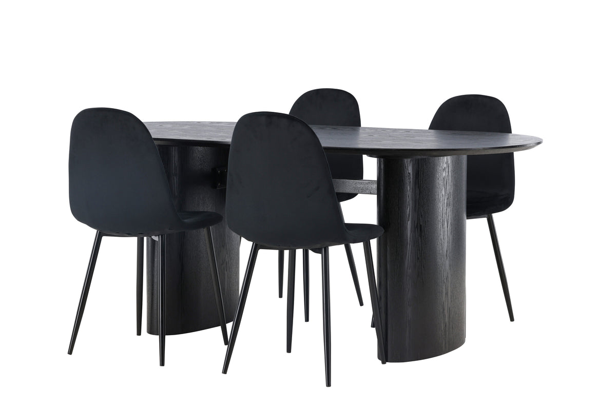 Isolde Matbord med Polar Stolarna – Bord: 75x180x90 Stol: 53,3x88x44