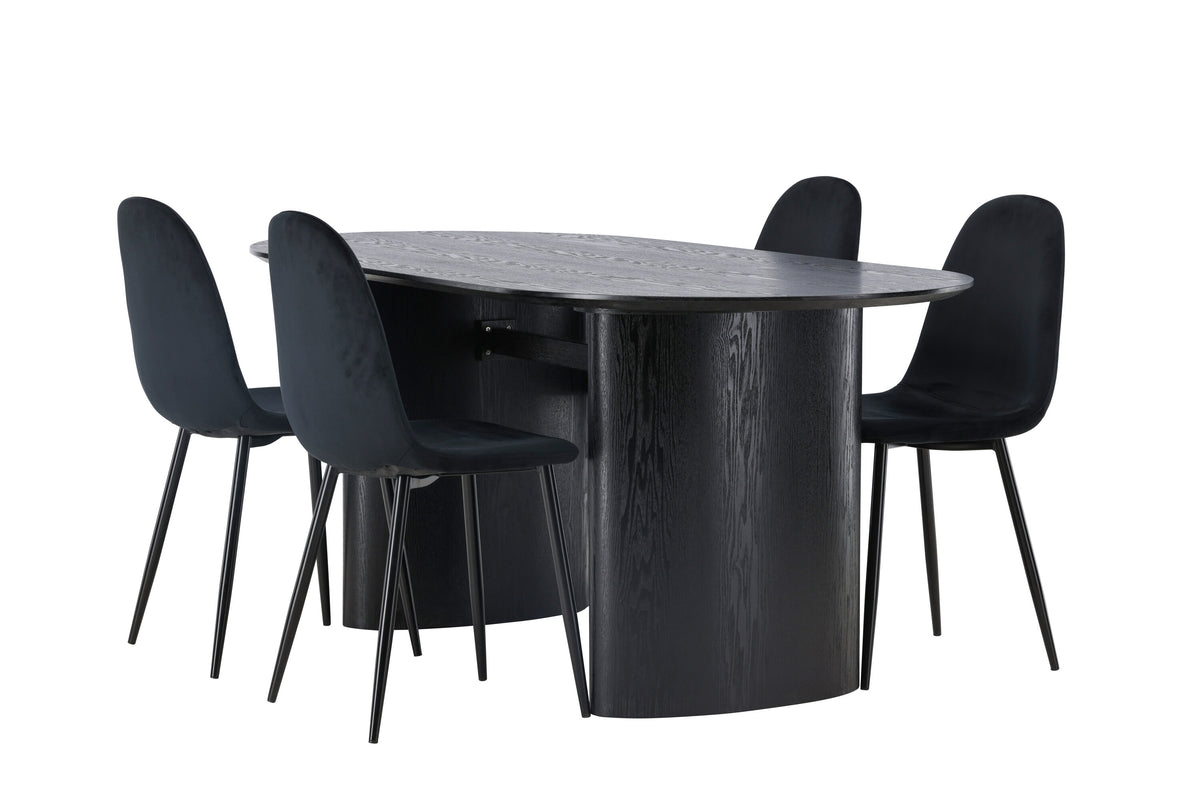 Isolde Matbord med Polar Stolarna – Bord: 75x180x90 Stol: 53,3x88x44