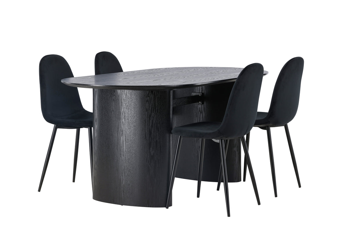Isolde Matbord med Polar Stolarna – Bord: 75x180x90 Stol: 53,3x88x44