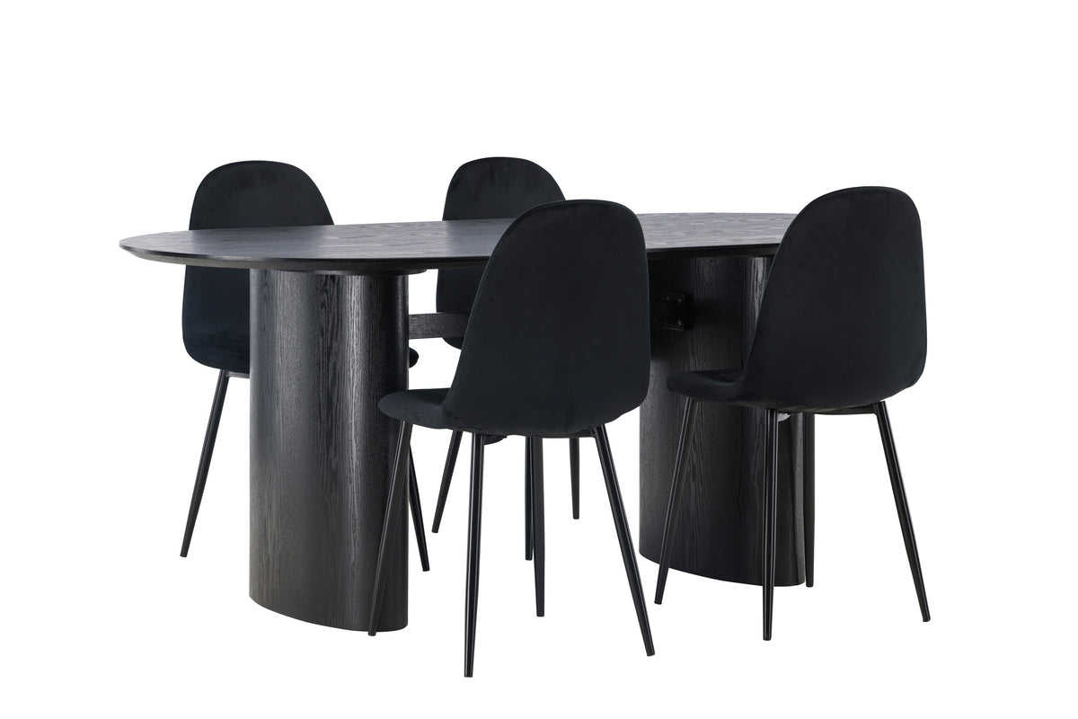 Isolde Matbord med Polar Stolarna – Bord: 75x180x90 Stol: 53,3x88x44