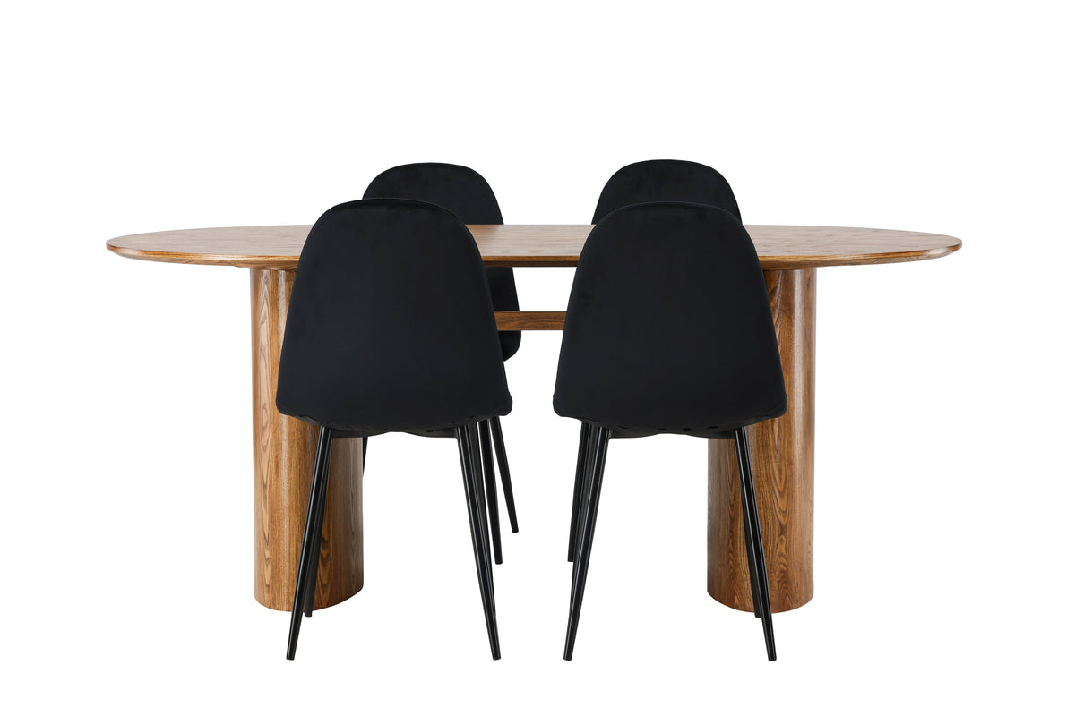 Isolde Matbord med Polar Stolarna – Bord: 75x180x90 Stol: 53,3x88x44
