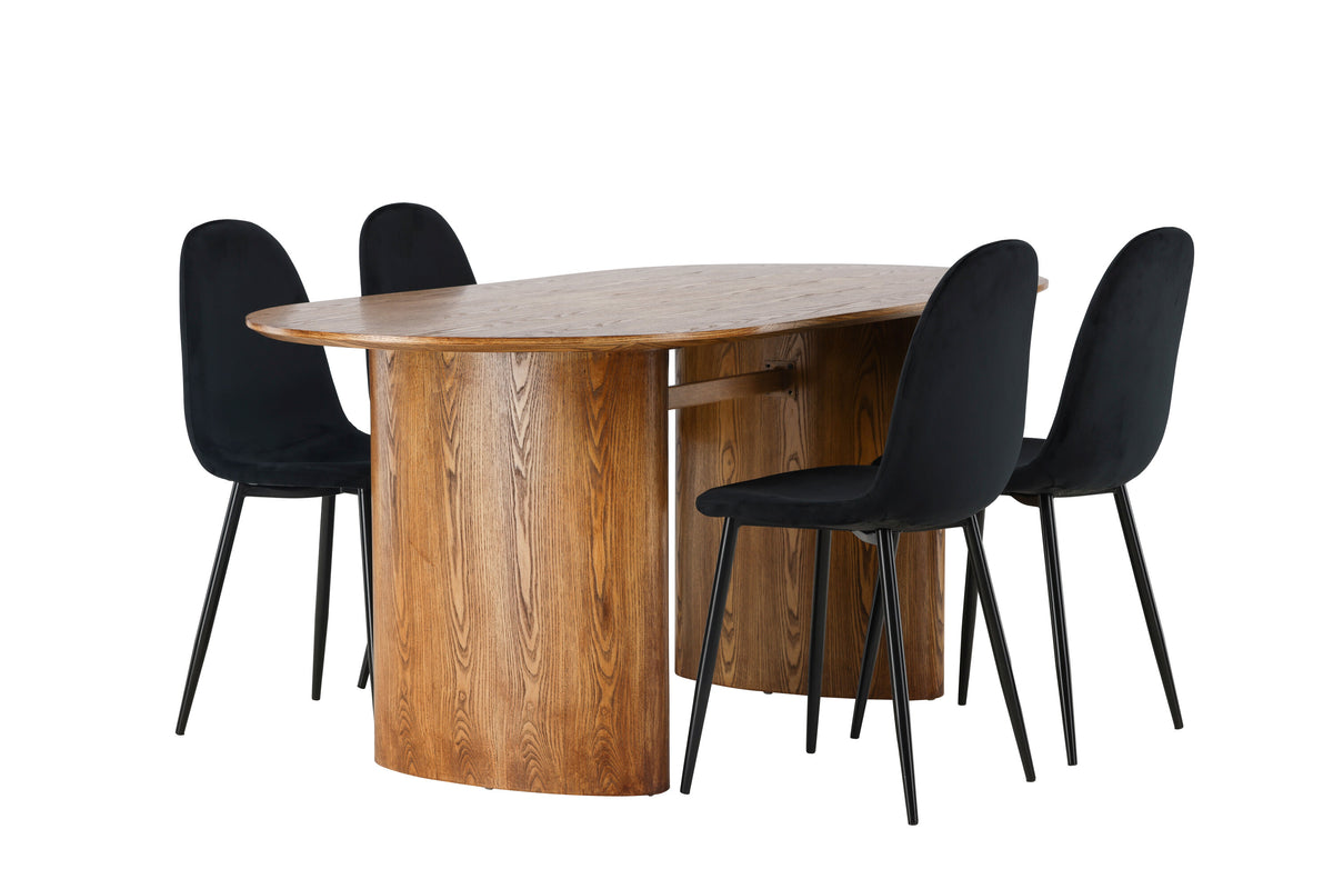 Isolde Matbord med Polar Stolarna – Bord: 75x180x90 Stol: 53,3x88x44