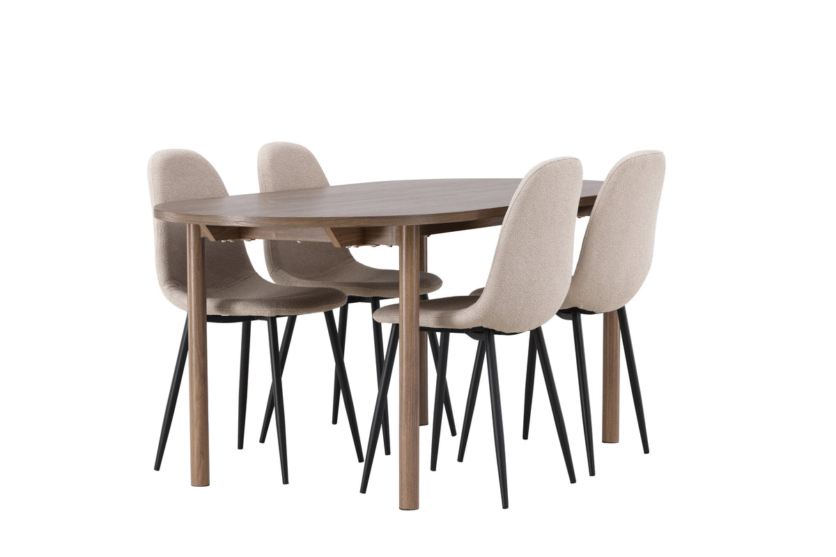 Andy Matbord med Polar Stolarna – Bord: 75x180x90 Stol: 52x90x45