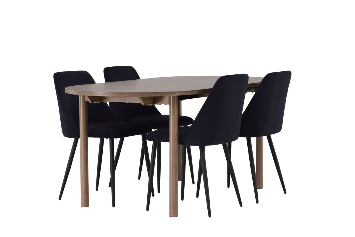 Andy Matbord med Night Stolarna – Bord: 75x180x90 Stol: 56x87x49