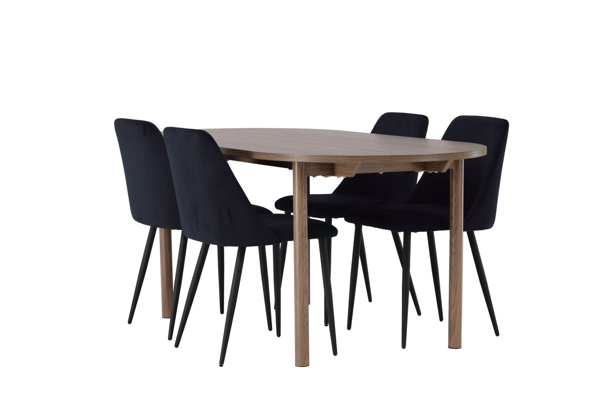 Andy Matbord med Night Stolarna – Bord: 75x180x90 Stol: 56x87x49