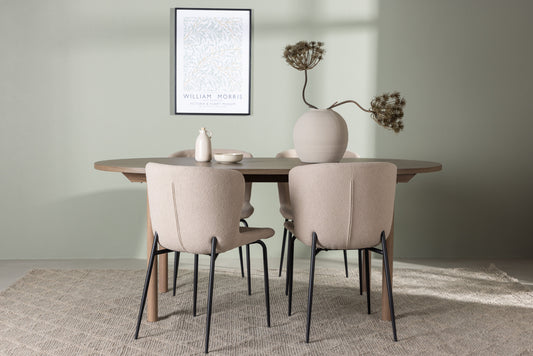 Andy Matbord med Modesto Stolarna – Bord: 75x180x90 Stol: 54x79,5x48