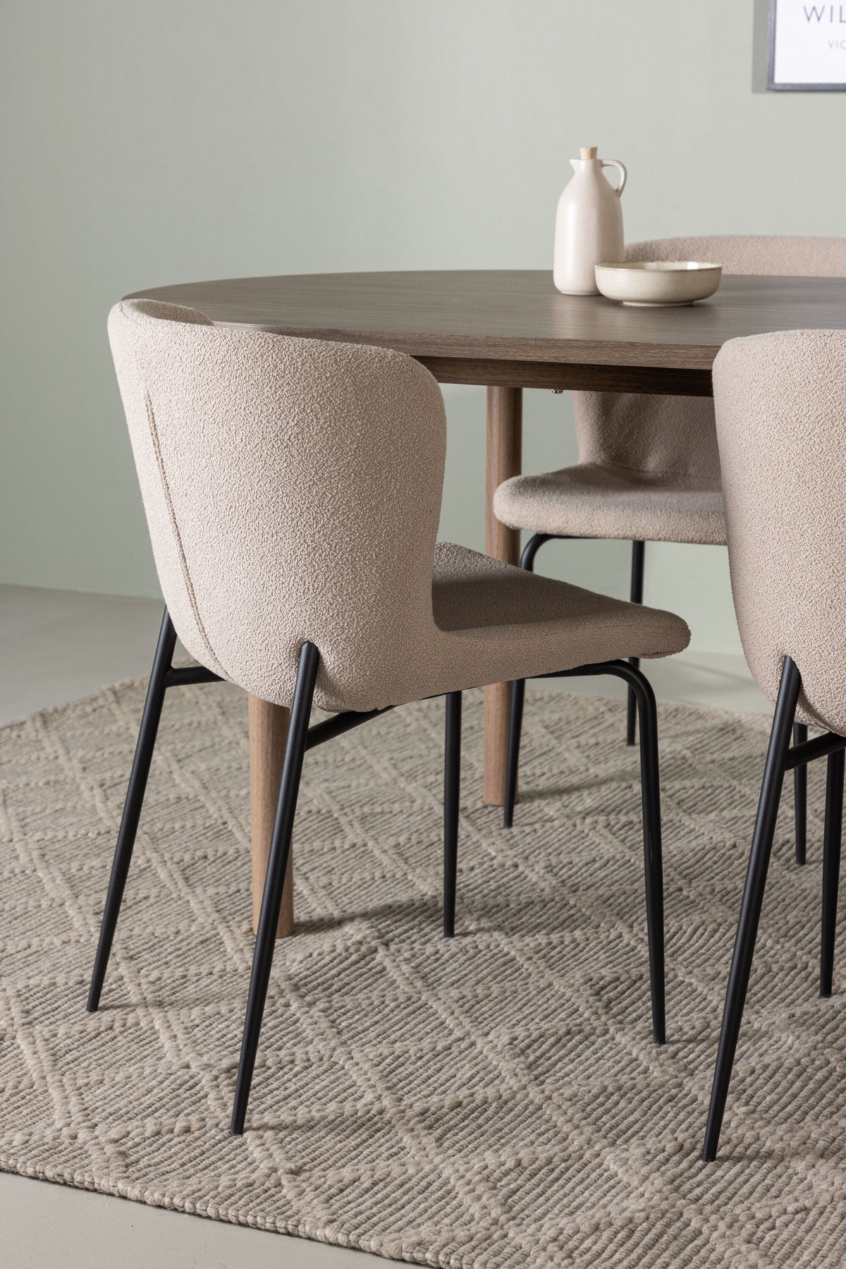 Andy Matbord med Modesto Stolarna – Bord: 75x180x90 Stol: 54x79,5x48