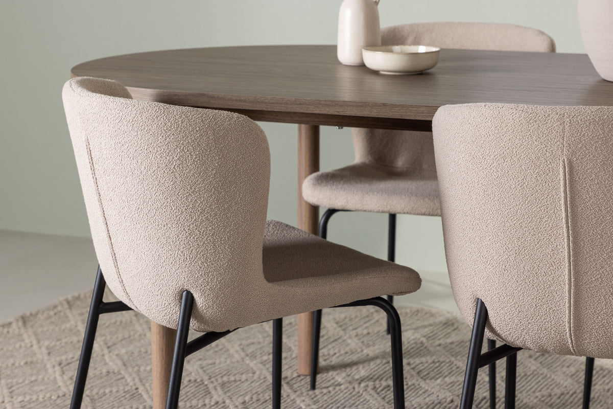 Andy Matbord med Modesto Stolarna – Bord: 75x180x90 Stol: 54x79,5x48