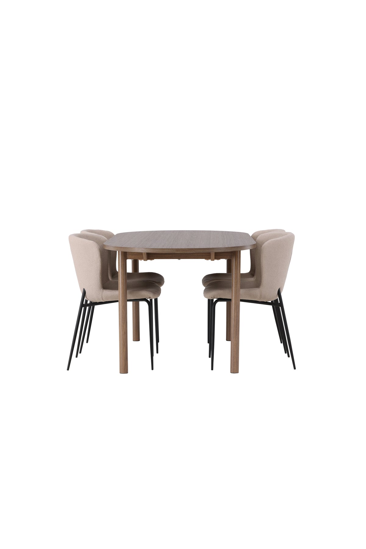 Andy Matbord med Modesto Stolarna – Bord: 75x180x90 Stol: 54x79,5x48