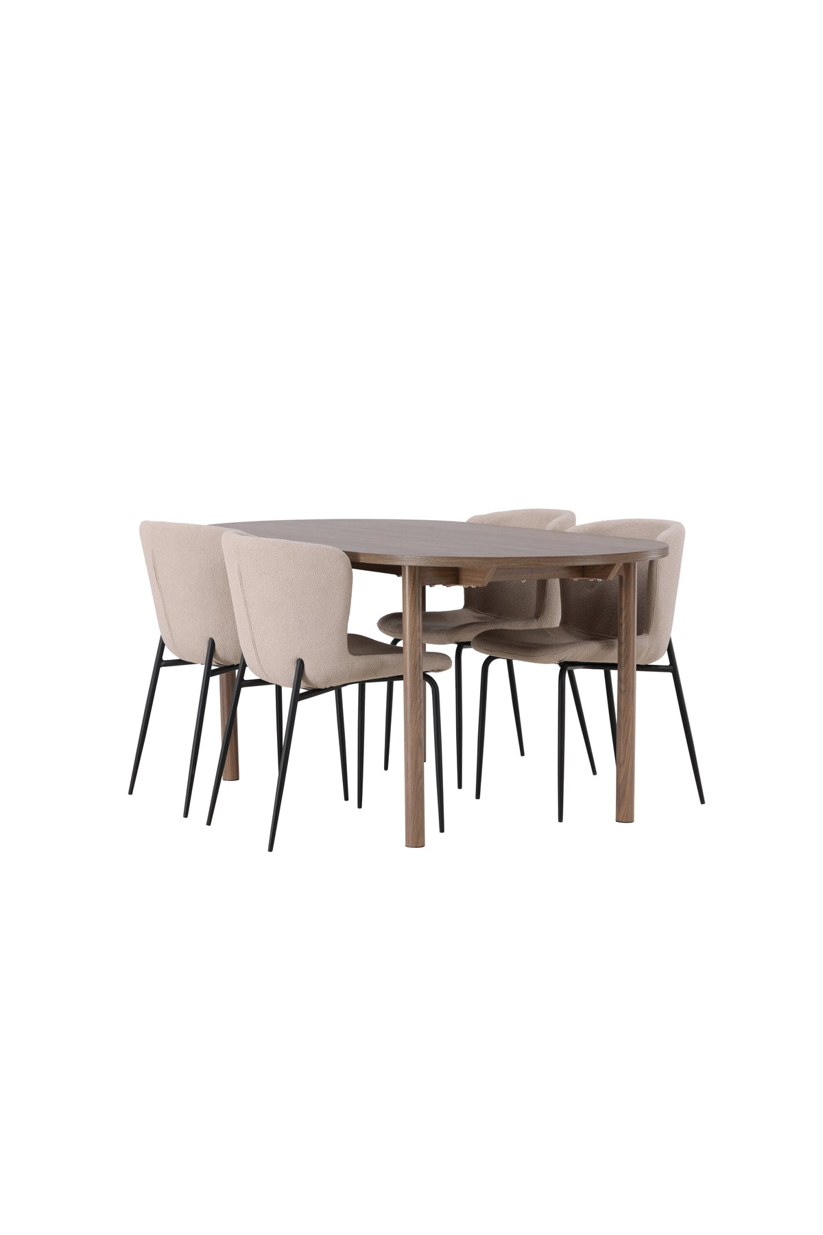 Andy Matbord med Modesto Stolarna – Bord: 75x180x90 Stol: 54x79,5x48