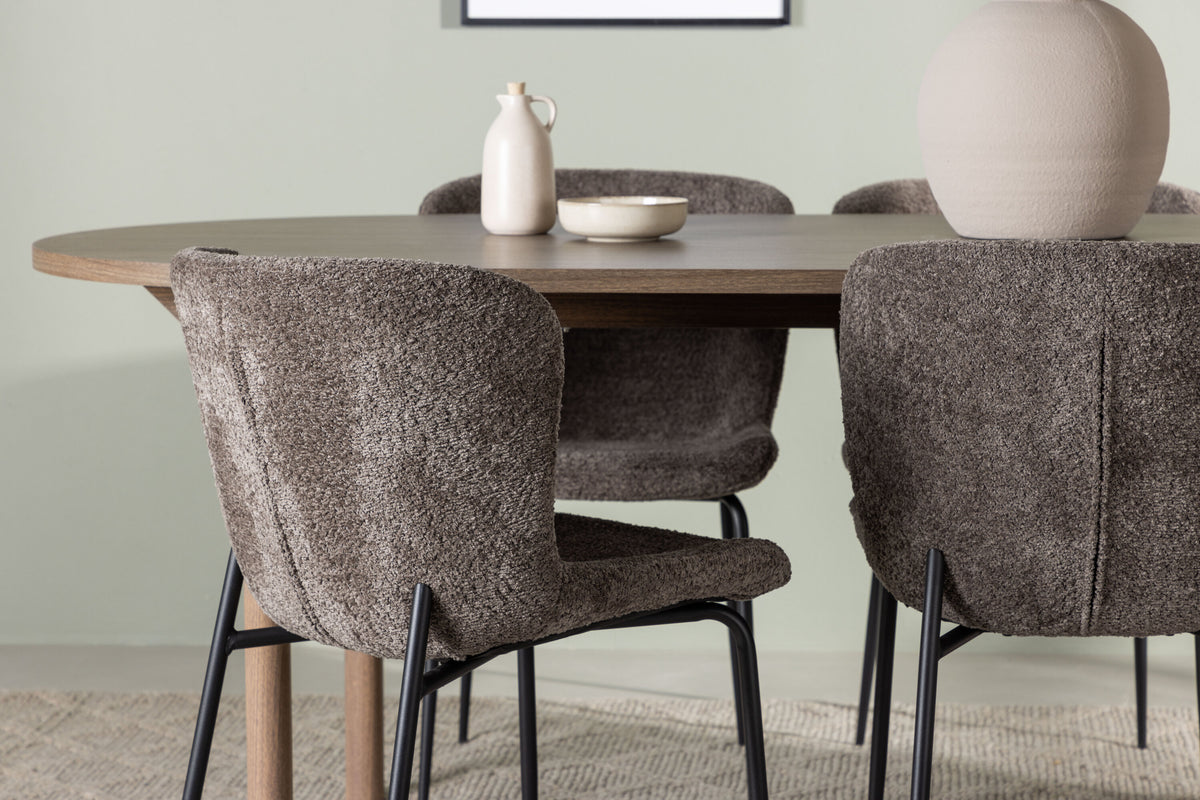 Andy Matbord med Modesto Stolarna – Bord: 75x180x90 Stol: 54x79,5x48