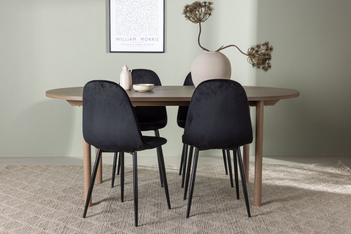 Andy Matbord med Polar Stolarna – Bord: 75x180x90 Stol: 53,3x88x44