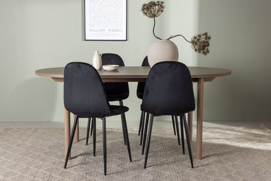 Andy Matbord med Polar Stolarna – Bord: 75x180x90 Stol: 53,3x88x44