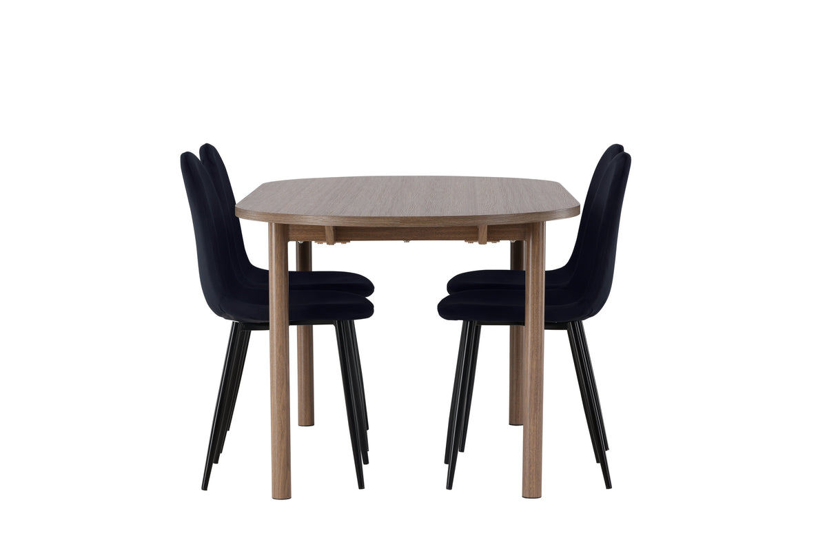 Andy Matbord med Polar Stolarna – Bord: 75x180x90 Stol: 53,3x88x44