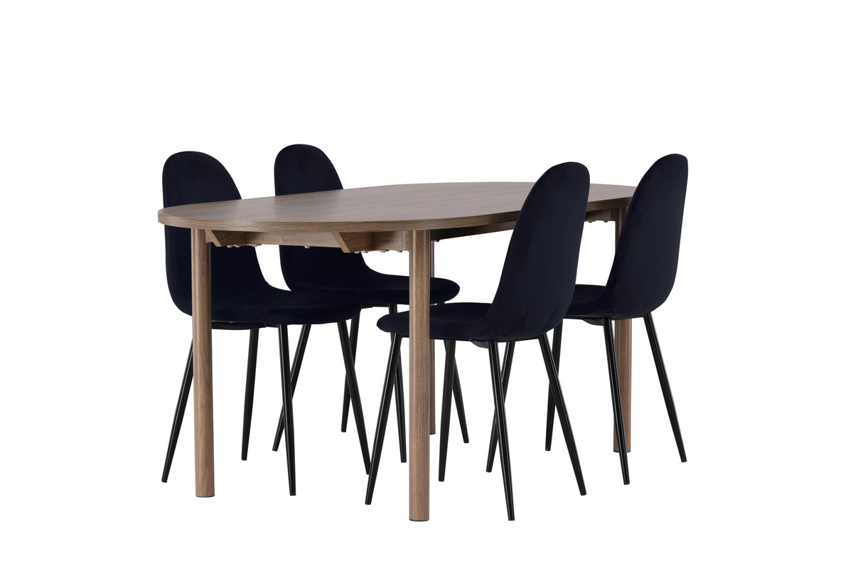 Andy Matbord med Polar Stolarna – Bord: 75x180x90 Stol: 53,3x88x44