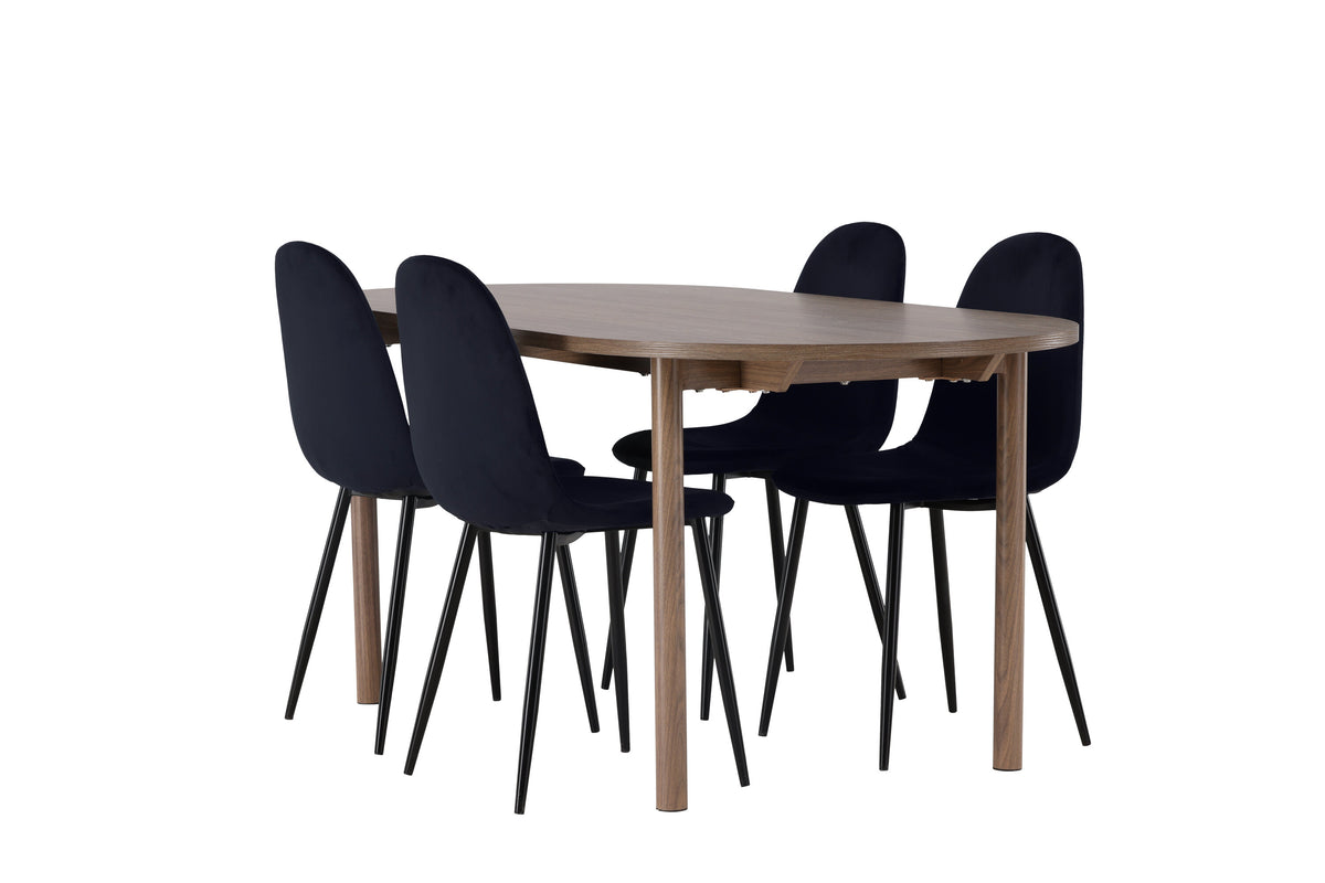 Andy Matbord med Polar Stolarna – Bord: 75x180x90 Stol: 53,3x88x44