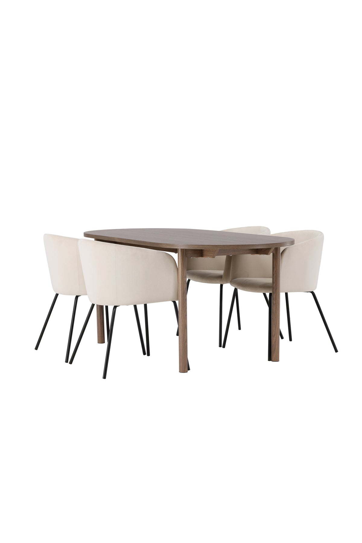 Andy Matbord med Berit Stolarna – Bord: 75x180x90 Stol: 55x78x55
