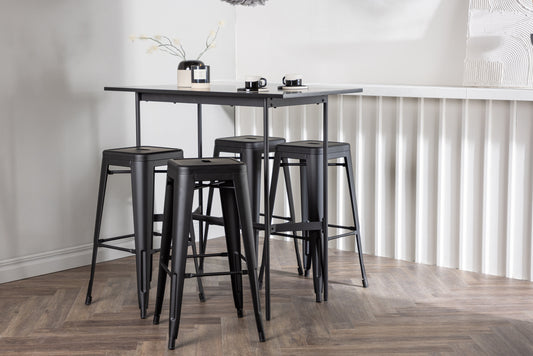 Rax Matbord med Tempe Stolarna – Bord: 105x120x60 Stol: 43x76x43