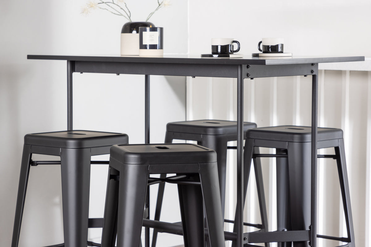 Rax Matbord med Tempe Stolarna – Bord: 105x120x60 Stol: 43x76x43