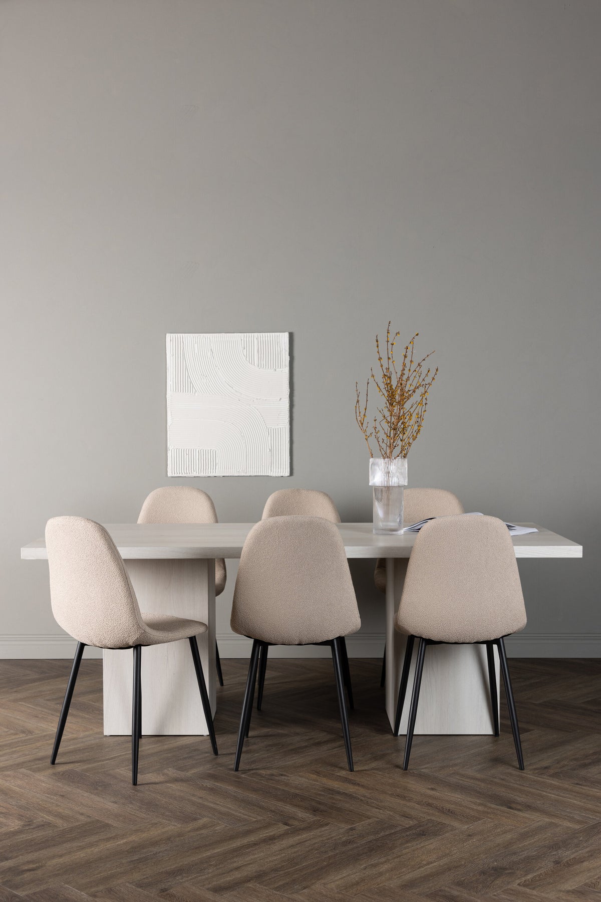 Olga Matbord med Polar Stolarna – Bord: 75x200x90 Stol: 52x90x45