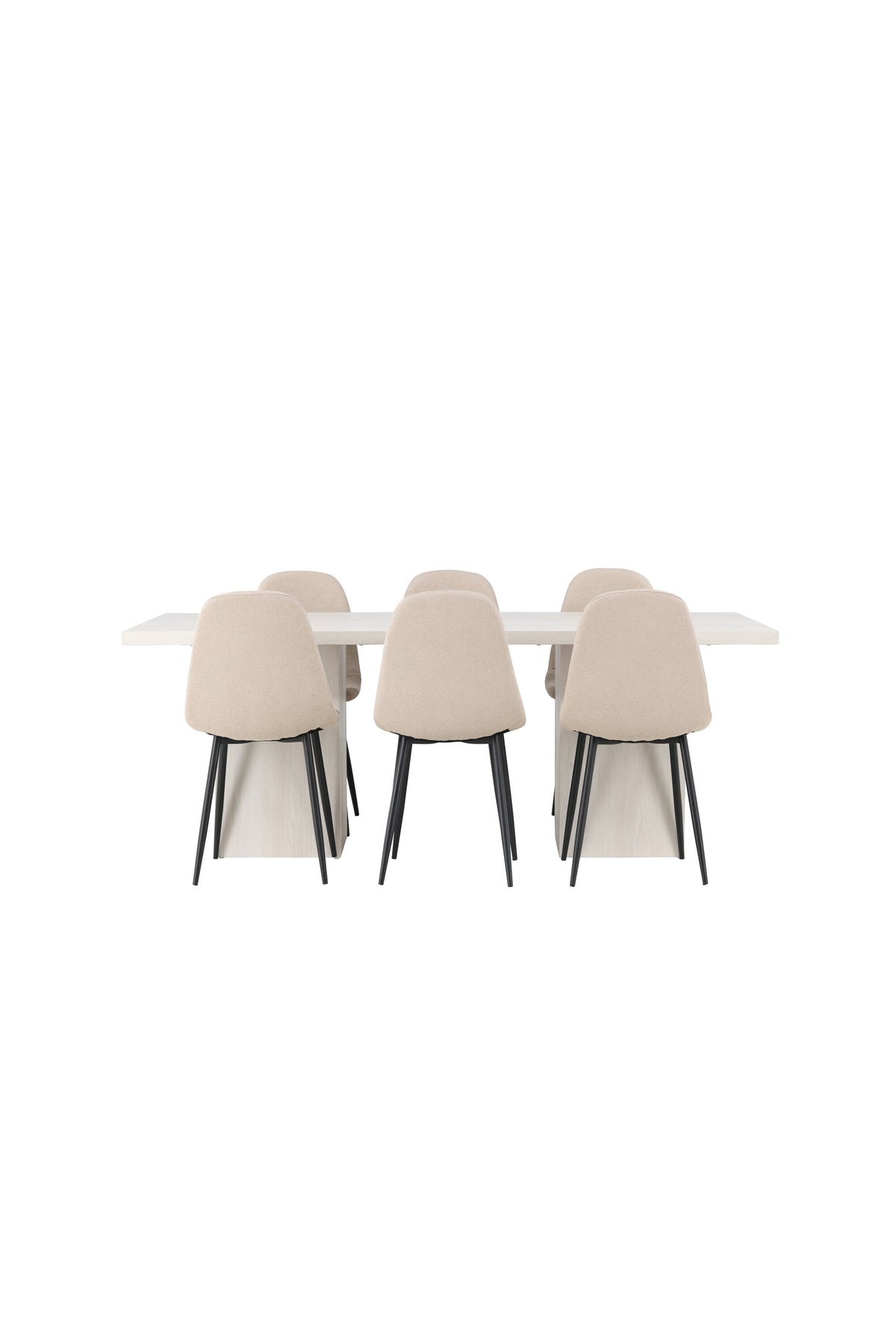 Olga Matbord med Polar Stolarna – Bord: 75x200x90 Stol: 52x90x45