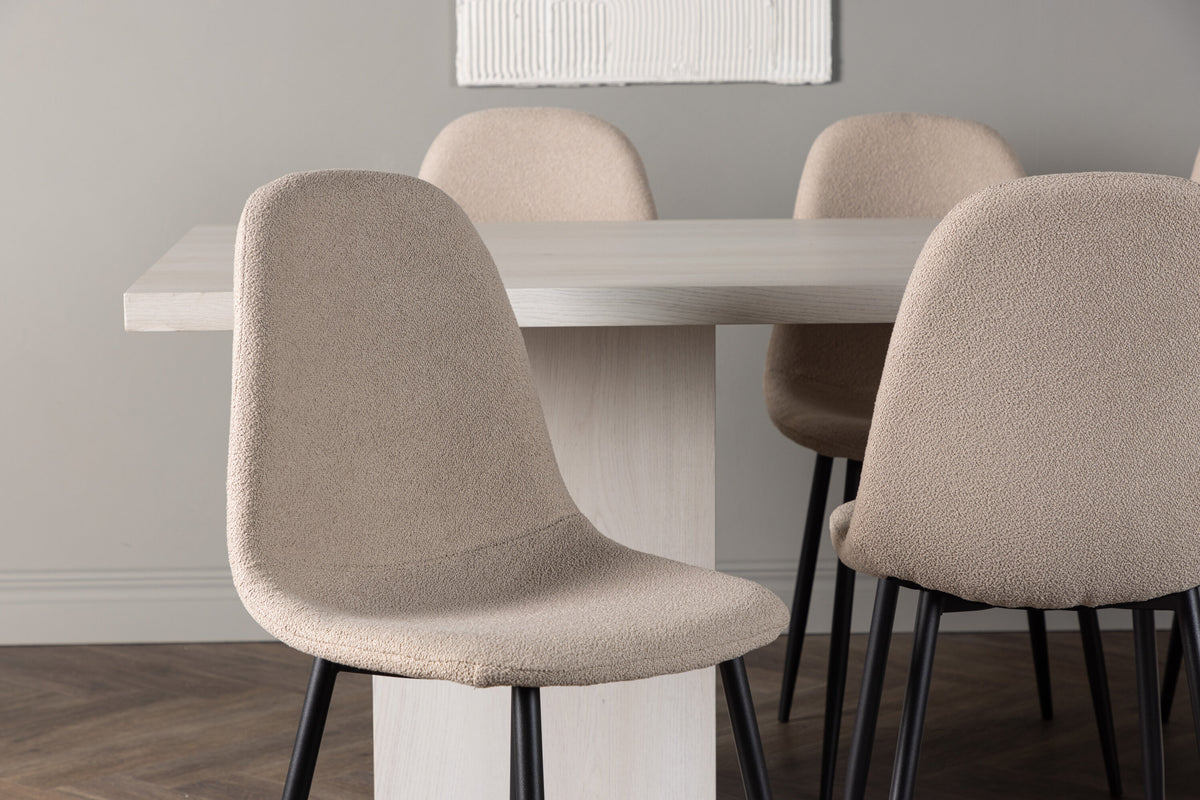 Olga Matbord med Polar Stolarna – Bord: 75x200x90 Stol: 52x90x45