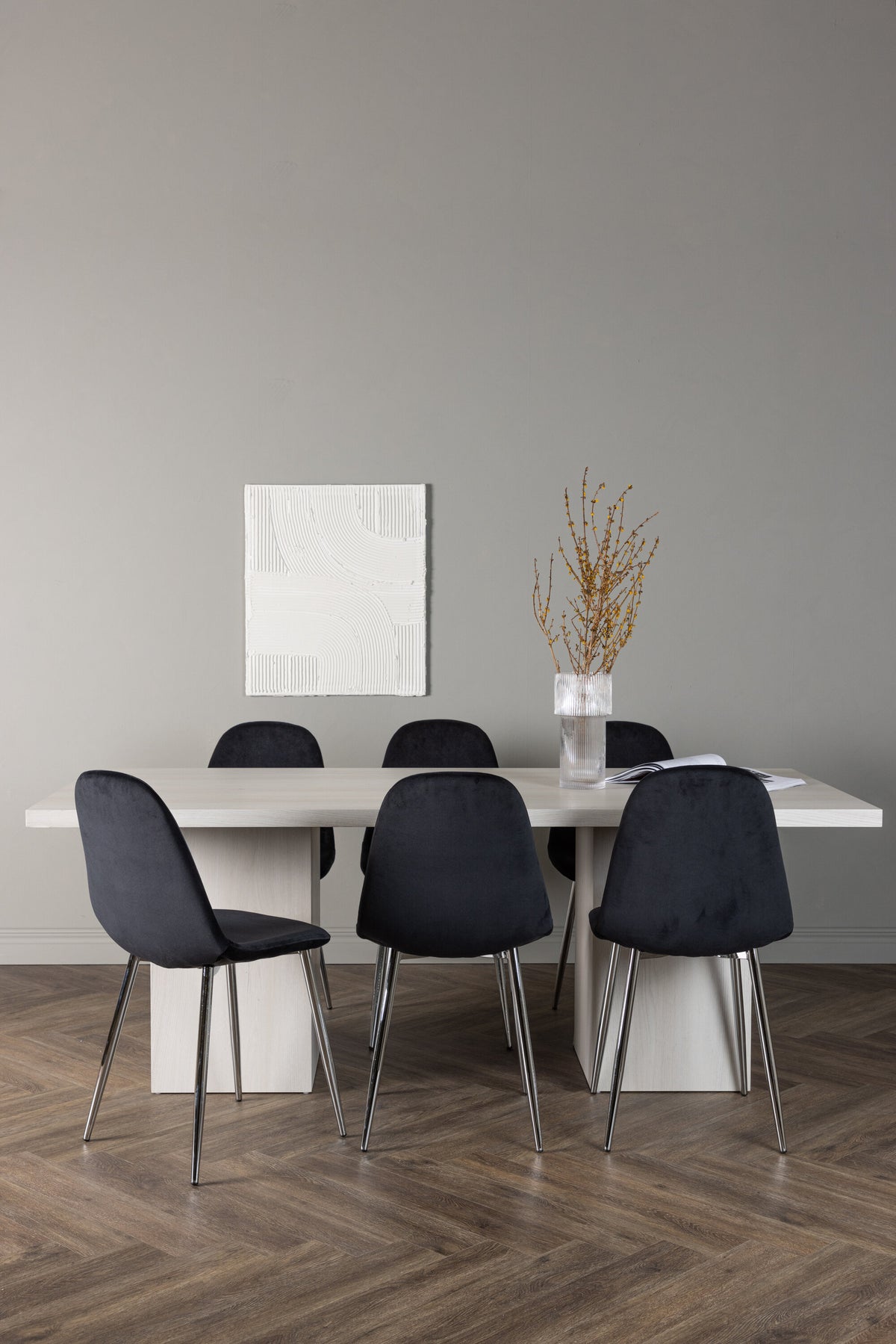 Olga Matbord med Polar Stolarna – Bord: 75x200x90 Stol: 52x90x45