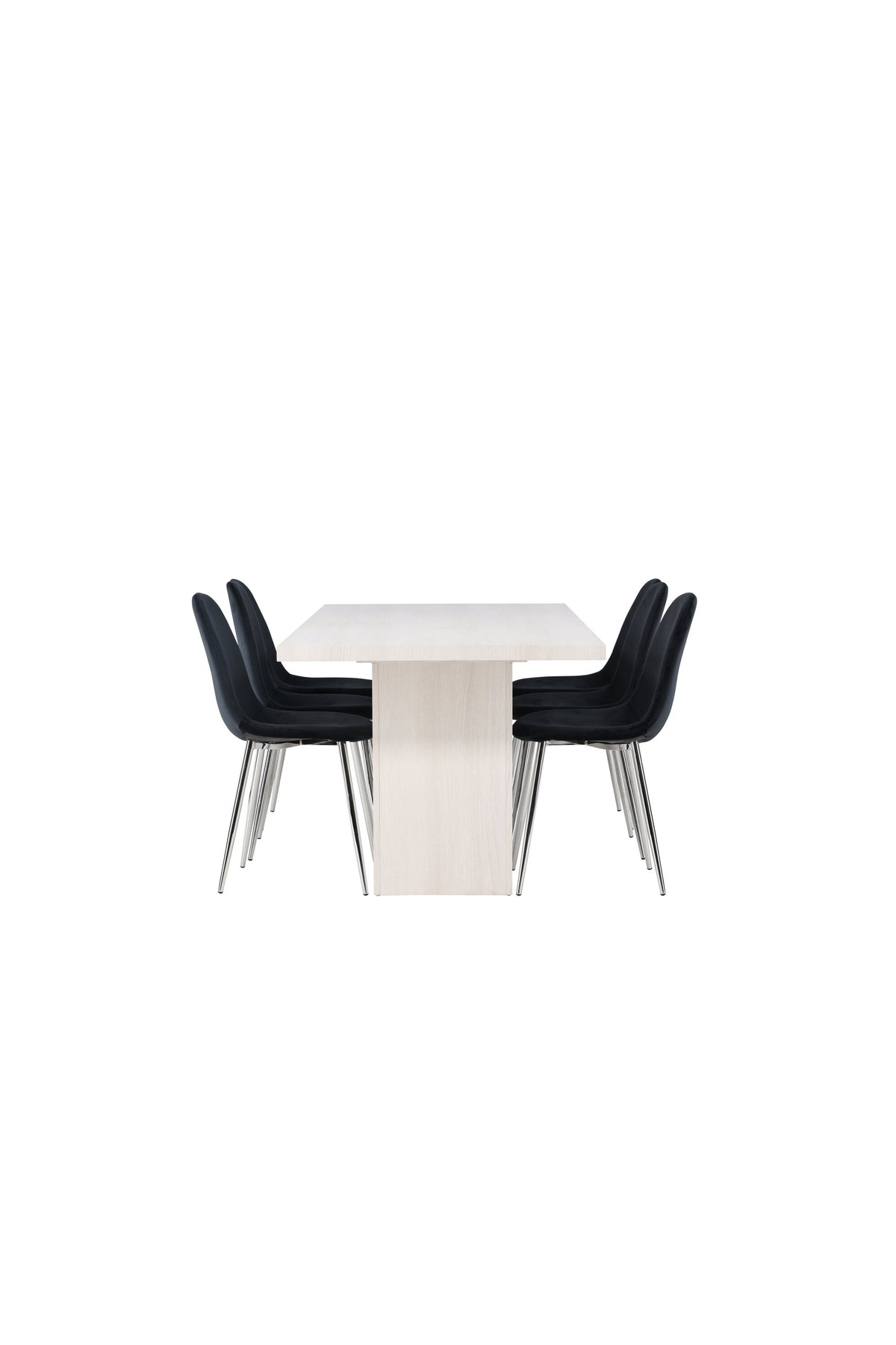 Olga Matbord med Polar Stolarna – Bord: 75x200x90 Stol: 52x90x45