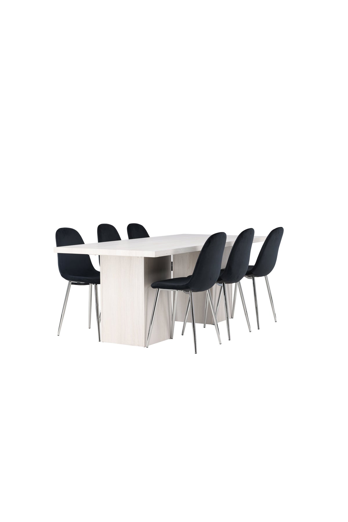 Olga Matbord med Polar Stolarna – Bord: 75x200x90 Stol: 52x90x45