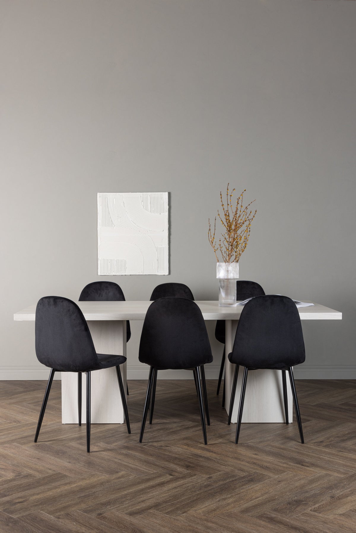 Olga Matbord med Polar Stolarna – Bord: 75x200x90 Stol: 53,3x88x44