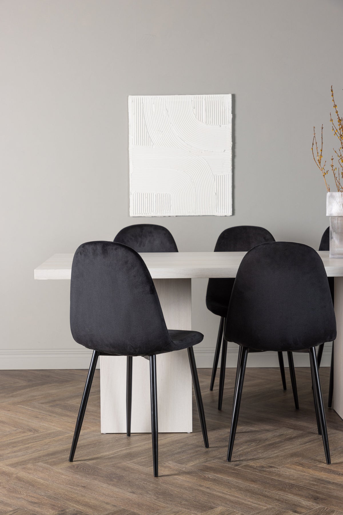 Olga Matbord med Polar Stolarna – Bord: 75x200x90 Stol: 53,3x88x44