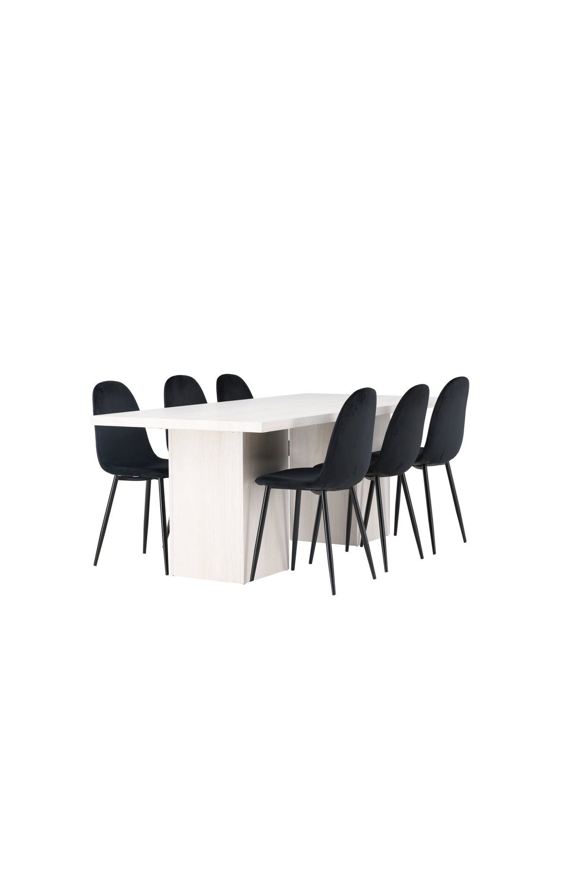 Olga Matbord med Polar Stolarna – Bord: 75x200x90 Stol: 53,3x88x44