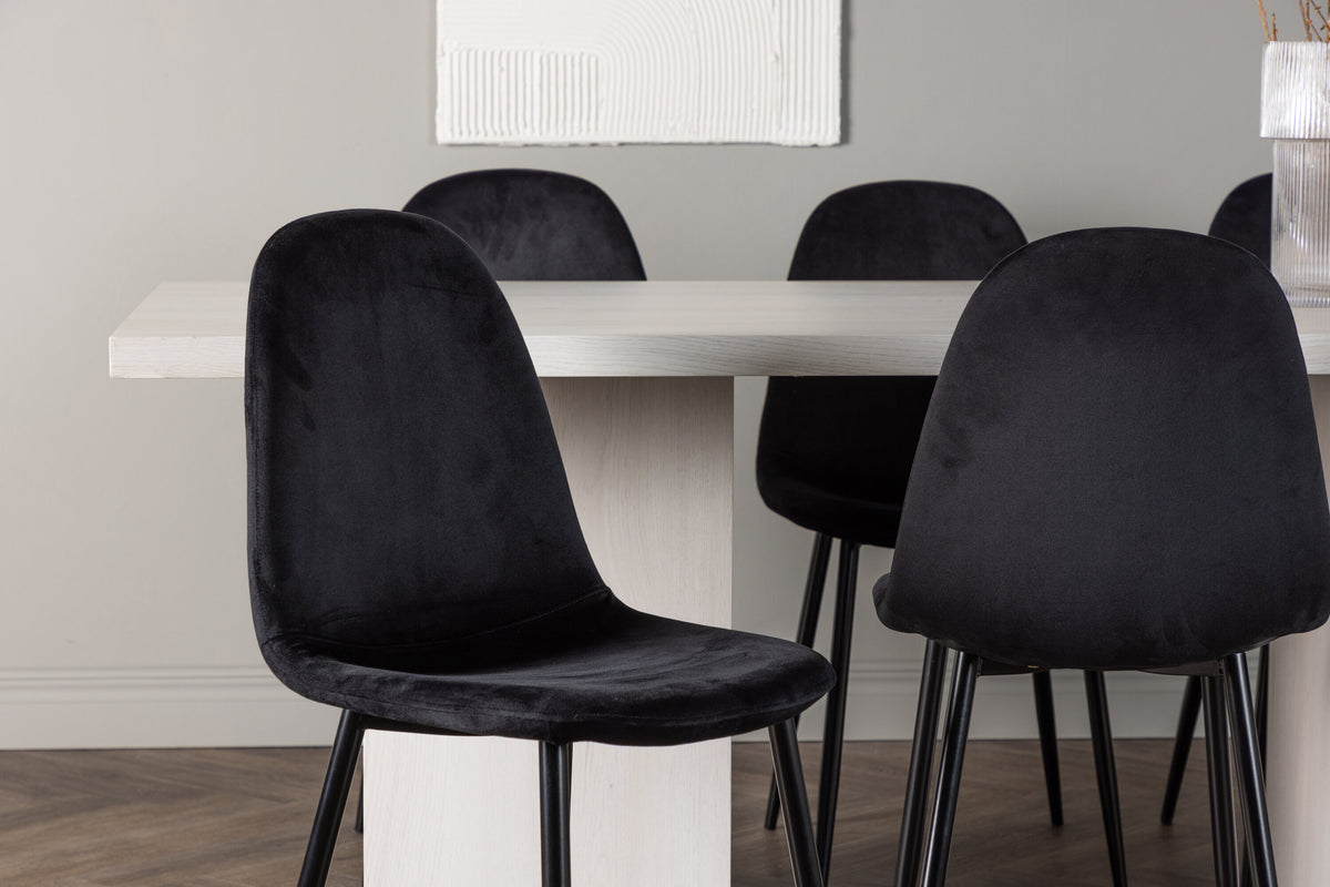 Olga Matbord med Polar Stolarna – Bord: 75x200x90 Stol: 53,3x88x44